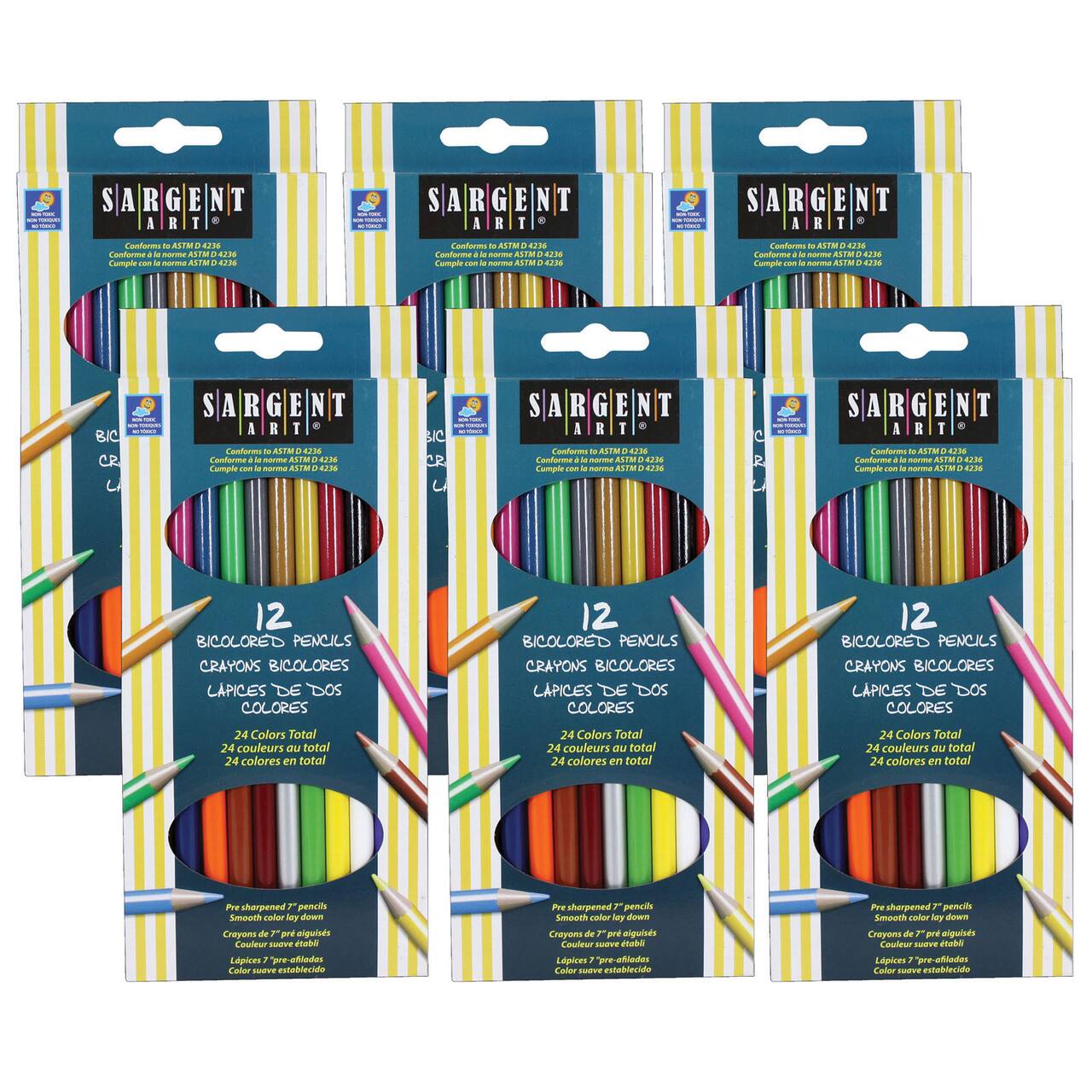 Sargent Art 6 Pack Bicolored Colored Pencils